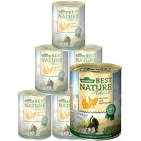 Dehner Best Nature Adult, versch. Sorten, 6 x 400 g Dose (2.4 kg), Nassfutter für: Katze, Nassfutter für ausgewachsene Katzen