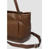 s.Oliver Schultertasche Tasche, Shopper aus Lederimitat mit Logoprägung und abnehmbarem Schultergurt