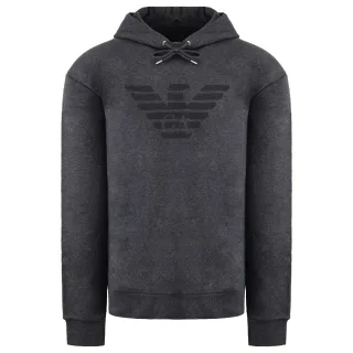 Emporio Armani Mens Dark Grey Hoodie