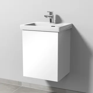 Sanipa 3way Waschtischunterbau zu Villeroy & Boch Subway 3.0 Waschtisch mit 1 Tür, Weiß-Glanz SF84278