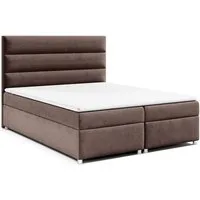 Best for Home Boxspringbett Trinity K-1 LUX – Modern Boxspringbett mit Stauraum & Komfort (Boxspringbett-Set, 1-St., Komplettes Boxspringbett-Set inklusive Matratze und Topper), Ergonomischer Schlafkomfort, großer Stauraum