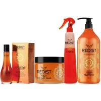 Redist Haarpflege-Set Argan Pflege-Set - Shampoo + Haarkur + Conditioner + Haaröl, Spar-Set, 4-tlg.