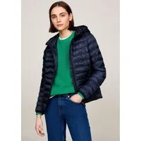 Tommy Hilfiger Steppjacke LW PADDED GLOBAL STRIPE JACKET (Global Serie TH WOMEN) sportive Kapuze mit Global Stripe