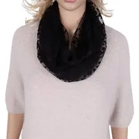 MIRROSI Loop Damen Schal Unifarbe HALBTRANSPARENT, Tolle Muster, Schlauchschal, (ca.160x38cm, zweimal um den Hals wickelbar), sehr leicht und angenehm zu tragen