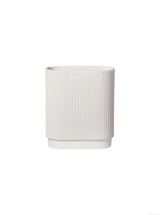 Vase ART DECO weiß matt