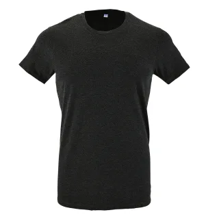 SOLS Mens Regent Slim Fit Short Sleeve T-Shirt (Charcoal Marl)