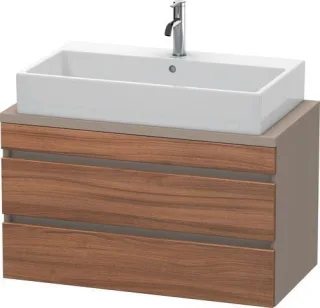 Duravit DuraStyle Konsolenwaschtischunterbau wandhängend Nussbaum & Basalt Matt 900x478x512 mm - DS5 DS530807943