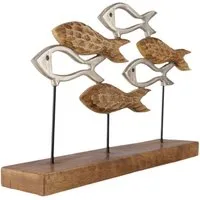 MF Skulptur Figur Balik - Handgefertigte Skulptur aus Holz und Metall Maritim (1 St)