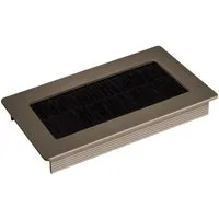 SO-TECH® Kabelkanal Kabeldurchlass Kabeldurchführung TONDO mit Bürstendichtung (1-St), Edelstahloptik, Außenmaß: 100x70mm, Einbaumaß: 90x62mm