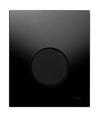 Tece loop Urinal-Betätigungsplatte m. Kart. Gl. schwarz glänzend, Tasten schwarz glänzend, 9242657 9242657