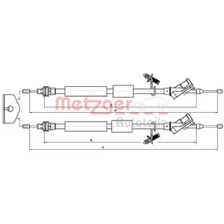 Metzger Handbremsseil hinten Ford Focus 2 10.5371