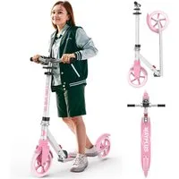 WAYPLUS Cityroller ab 6 Jahren, 108kg Belastbarkeit 205mm Räder ABEC9, (1 tlg), Klappbar Höhenverstellbar inkl. Tragegurt