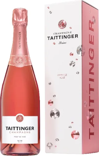 Taittinger Champagne Brut Prestige Rose in Diamond Geschenkverpackung