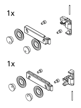 Kermi EBIN012 Set Laufwagen, weiss, 2533861 2533861