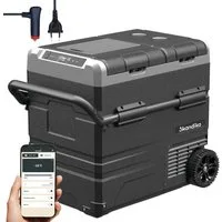 Skandika Elektrische Kühlbox Gefrierbox Routa, Kompressor Autokühlschrank, Camping, 2 Zonen, App-Steuerung, +20° bis -20 °C, leise, Eco-Mode, LKW, Bus, Camper