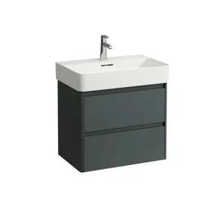 LAUFEN Waschtischunterschrank BASE 2.0 400x621x515 2 Schubl m. Griffmulde f.WT H810284 verkehrsgrau, H4113921082661