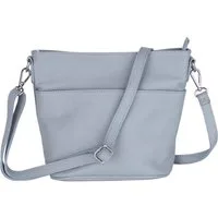 MIRROSI Umhängetasche Damen, Crossbody Bag, Echtleder Made in Italy (1 Tasche 2 Gurte oder Basic Version 1 Tasche 1 Gurt), 24x18x12cm (BXHXT)