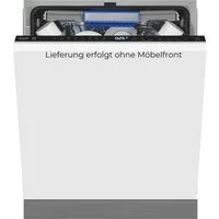 exquisit vollintegrierbarer Geschirrspüler 9616 EGSP9616-E-450B schwarz, 10,9 l, 16 Maßgedecke, 16 Maßgedecke & flüsterleise 42 dB – stark und angenehm ruhig