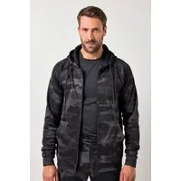 JP1880 Fleecejacke Trainingsjacke Fitness Sweat Camouflage Kapuze
