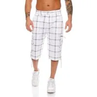Kendindza Collection Cargoshorts 3/4 Bermuda Shorts Herren, Kurze Hose Herren, Cargobermuda Taschen Kopf und Reißverschluss Cargohose