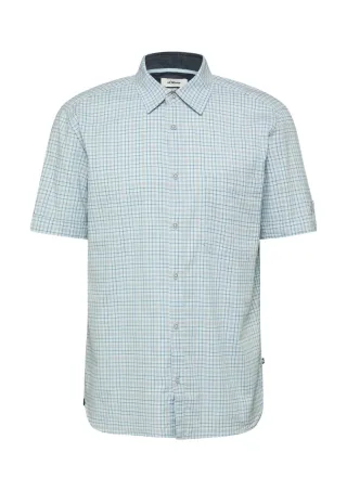 s.Oliver Red Label - Hemd mit Karomuster blau/weiß - Gr. - XXL
