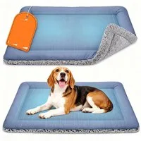 Ledander Hundematte Kühlmatte für Hunde, selbsterwärmendes Katzenbett, wendbares Design., Warm im Winter und kühl im Sommer,Thermo / Hundekissen / kühlend