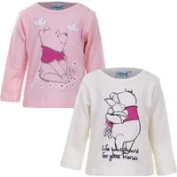 Disney Winnie Puuh Langarmshirt Winnie the Pooh Baby Langarmshirt 2er Pack Rosa 100% Baumwolle