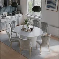 Vicco Esstisch Calero, Weiß, 120 x 60 cm ausziehbar (1-St)