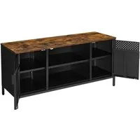 SONGMICS Lowboard Fernsehtisch, mit 3 Einlegeböden, Wohnzimmer, bis zu 55 Zoll, 120cm