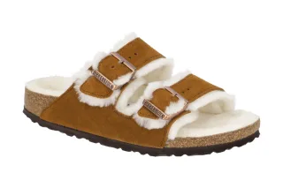 Birkenstock 1001135 Arizona Shearling Braun Mink Lammfell Pantoletten