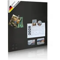 banjado Magnettafel aus Metall 50x50cm in weiß oder schwarz
