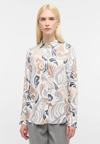 ETERNA - Bluse Viskose Langarm silber - Gr. - 50/Langarm