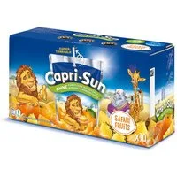 CAPRI-SUN Softgetränk, Capri Sun Safari Fruits Trinkpacks mit Fruchtsaft Getränk 10x200ml