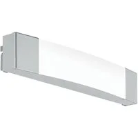 EGLO LED Spiegelleuchte Siderno, Leuchtmittel inklusive, LED Lampe Spiegel Badezimmer Stahl chrom Kunststoff satiniert