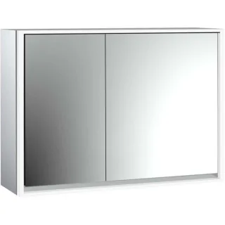 Emco Loft Aufputz-Lichtspiegelschrank 979805114 1000x733mm, LED, 2-türig, breite Tür rechts, aluminium/Spiegel