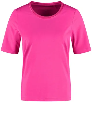 GERRY WEBER Collection - Halbarmshirt mit Chiffonblende pink - Gr. - 38