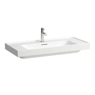 Laufen Meda Waschtisch H8101190001041 100x46cm, unterbaufähig, mit Überlauf, 1 Hahnloch, weiß