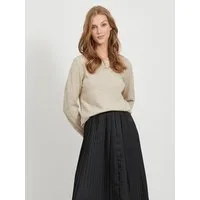 Vila Rundhalspullover VIRIL O-NECK L/S KNIT TOP - NOOS Viskosemischung, regular fit