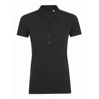 SOLS Damen/Damen Phoenix Kurzarm-Pique-Poloshirt (Schwarz)