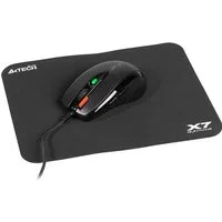 A4TECH Maus- und Mauspad-Set, Computermaus X-Game X-710BK Mauspad