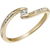 Firetti Fingerring Schmuck Geschenk Silber 925 Silberring Ring Welle glitzernd, mit Zirkonia (synth)