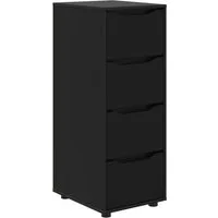 vidaXL Mehrzweckschrank Aufbewahrungsschrank Schwarz 40 x 48 x 105 cm Holzwerkstoff (1-St)