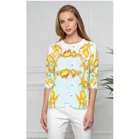 Passioni 2-in-1-Strickjacke Twinset mit Muschelprint