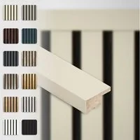 Hexim Wanddekoobjekt APA01 (Abschlussleiste 275x2,7cm passend für unsere Akustikpaneele - flexible Lamellenwand Holz MDF Wandpanelee Lamellenverkleidung Wandverkleidung (1 Abschlussleiste Palomino - APA01)