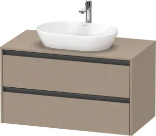 Duravit Ketho.2 Konsolenwaschtischunterbau wandhängend Leinen Matt 1000x550x568 mm - K24896075750000 K24896075750000