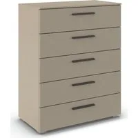 rauch Schubkastenkommode Highboard Sideboard Kommode MONTCLAR Frontauswahl Dekor/Hochglanz/Glas (in 2 Breiten: 40 oder 80 cm / Höhe 100 cm, inkl. Soft-Close-Funktion), mit 5 geräumigen Schubladen, viele Griffvarianten MADE IN GERMANY