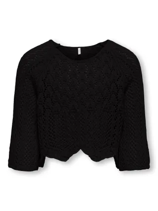 KIDS ONLY - KOGNOLA LIFE 3/4 PULLOVER KNT NOOS Black - Gr. - 158/164