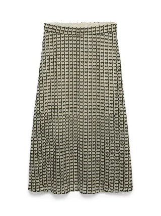 VERO MODA - VMROSALIA HW 7/8 A-LINE SKIRT JRS GA Oatmeal - Gr. - XS