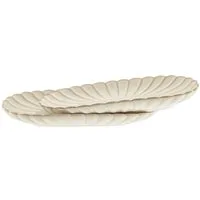 Almina Servierplatte Bloomy aus hochwertigem Porzellan - 2-teilig mit floraler Struktur, Porzellan, (Packung, 2-tlg)