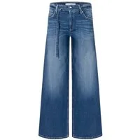 Cambio 5-Pocket-Jeans Palazzo cropped peppy contrast wash